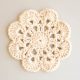 Small crochet rug - floral