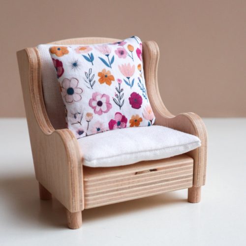 Pillow - dark rose floral