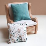 Pillow - green foral double sided