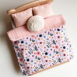 Blanket for double bed - light rose floral
