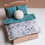 Blanket for double bed - green floral