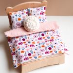 Blanket for double bed - dark rose floral