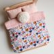 Blanket for double bed - orange floral