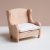 Seat cushion for armchair - white