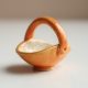 Ceramic basket yellow