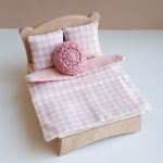 Blanket for double bed - light rose checked