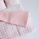 Blanket for double bed - light rose checked