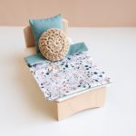 Blanket for children's bed - green floral