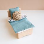 Blanket for children's bed - green floral