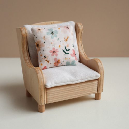 Pillow - blue pink floral