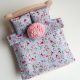 Blanket for double bed - blue floral
