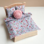 Blanket for double bed - blue floral