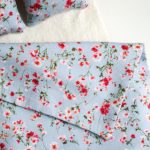 Blanket for double bed - blue floral