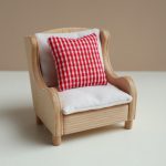 Pillow - tiny red checked