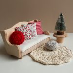 Pillow - tiny red checked