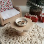 Ceramic plate with snowflakes