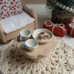 Ceramic plate with snowflakes