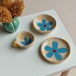 Floral ceramic pot set