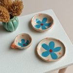 Floral ceramic pot set